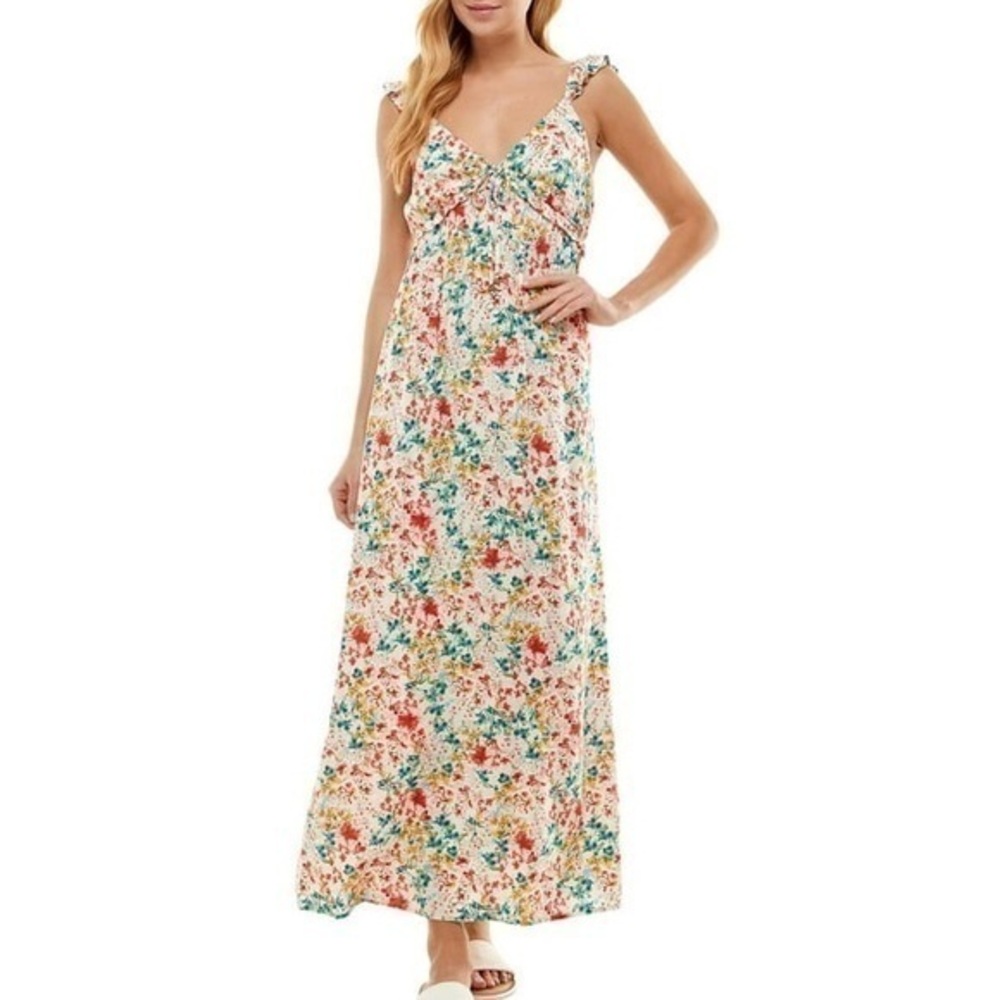 Kington Grey floral dress -Small